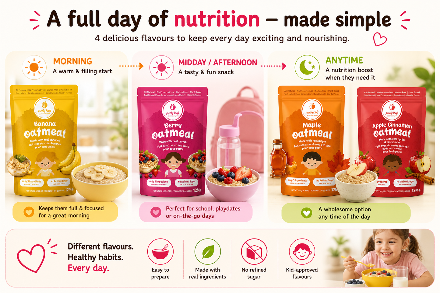 Purely Kids Organic Kids Oatmeal Combo