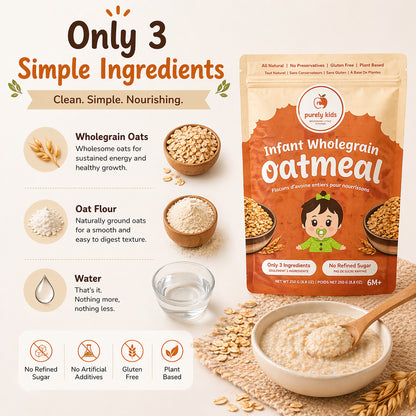 Purely Kids Organic Infant Wholegrain Oatmeal (6–8 Months)