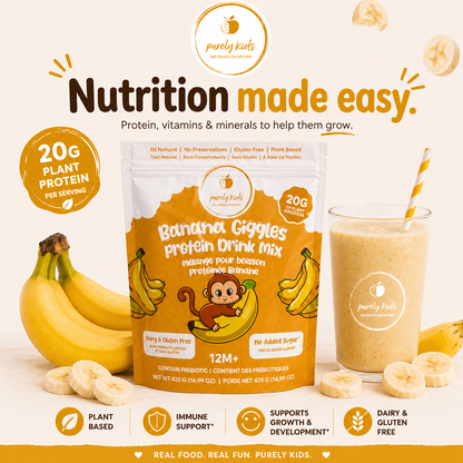 Purely Kids Organic Banana Giggles Protein Drink Mix