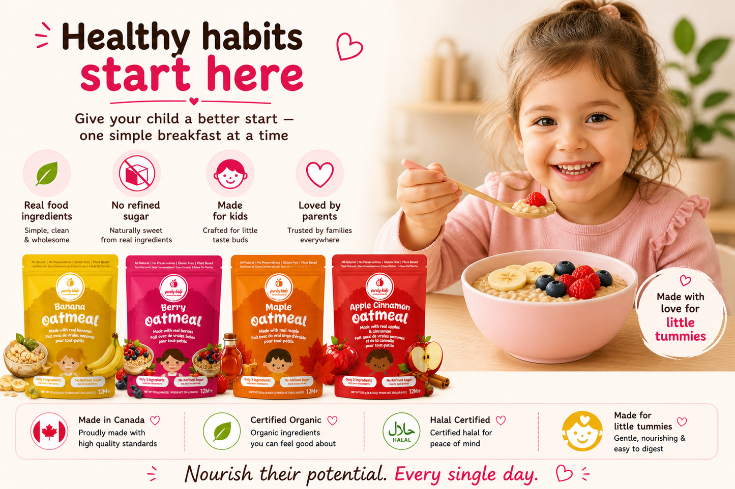 Purely Kids Organic Kids Oatmeal Combo