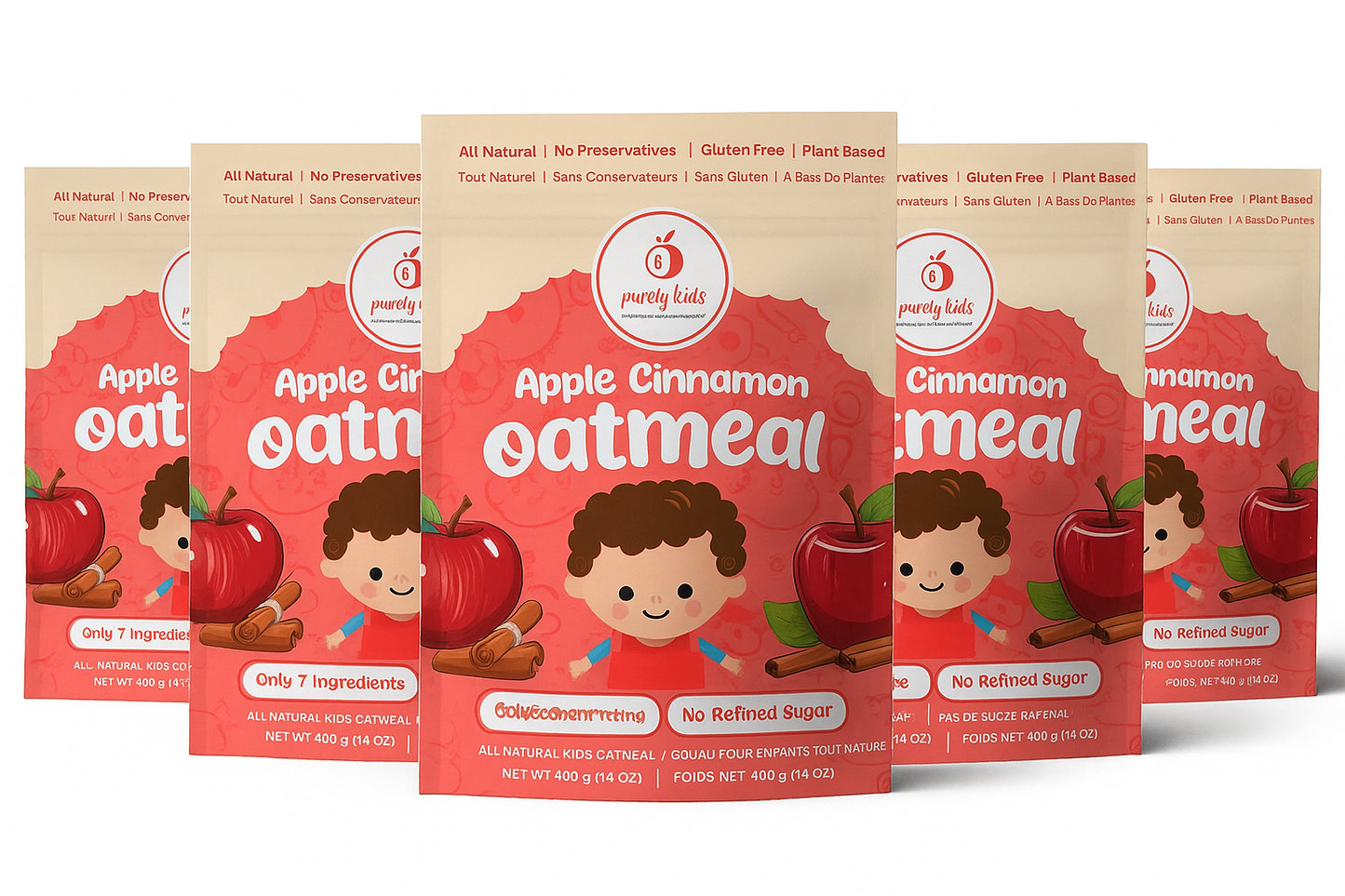 Purely Kids Organic Kids Apple Cinnamon Oatmeal