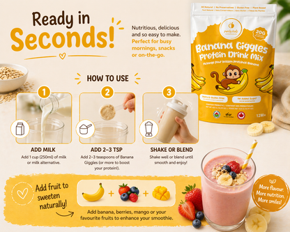 Purely Kids Organic Banana Giggles Protein Drink Mix