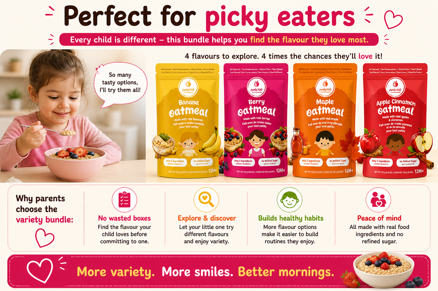 Purely Kids Organic Kids Oatmeal Combo