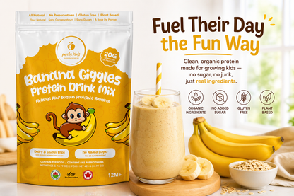 Purely Kids Organic Banana Giggles Protein Drink Mix