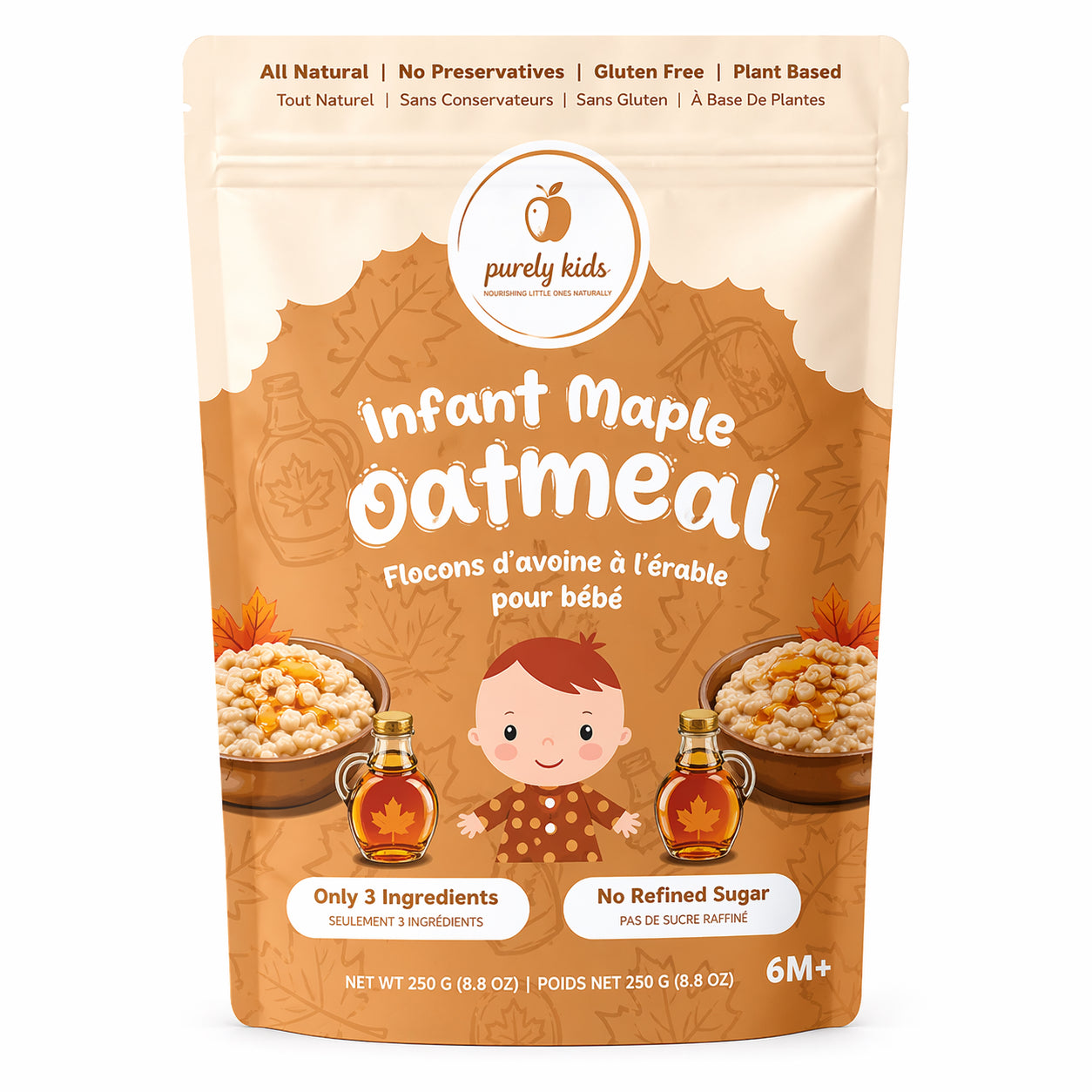 Purely Kids Organic Infant Maple Oatmeal (6–8 Months)