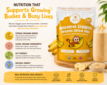 Purely Kids Organic Banana Giggles Protein Drink Mix