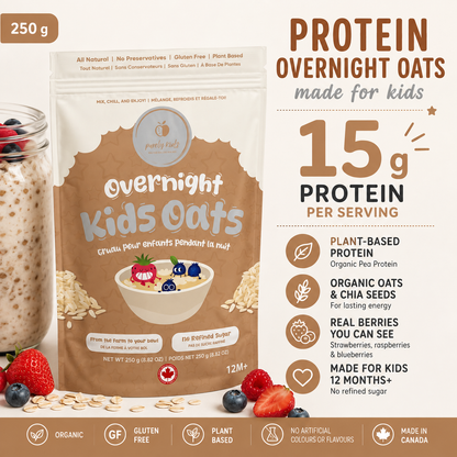 Organic Protein Overnight Oats for Kids – Chia, Oats & Berries
