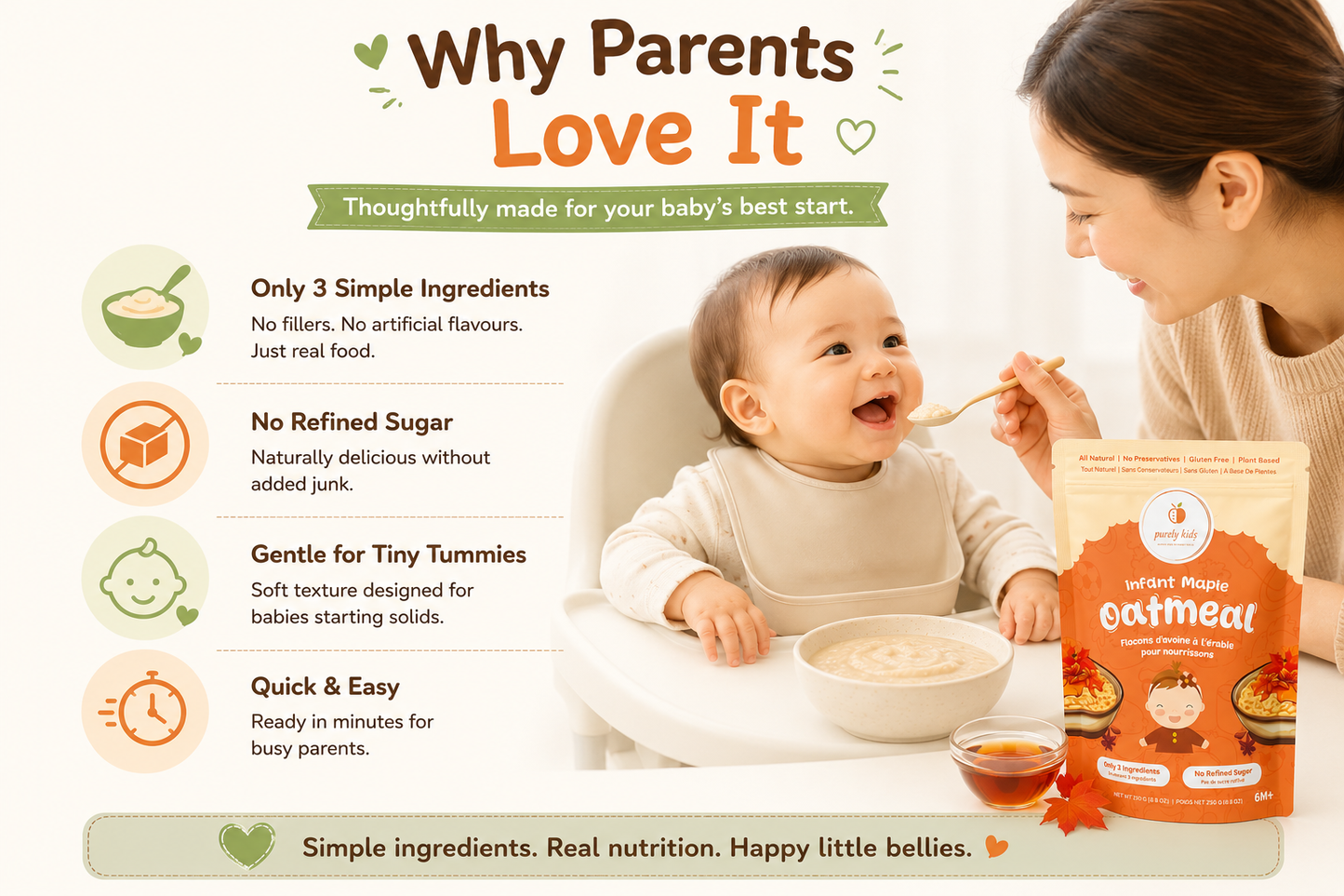 Purely Kids Organic Infant Oatmeal Combo Pack (6–8 Months)