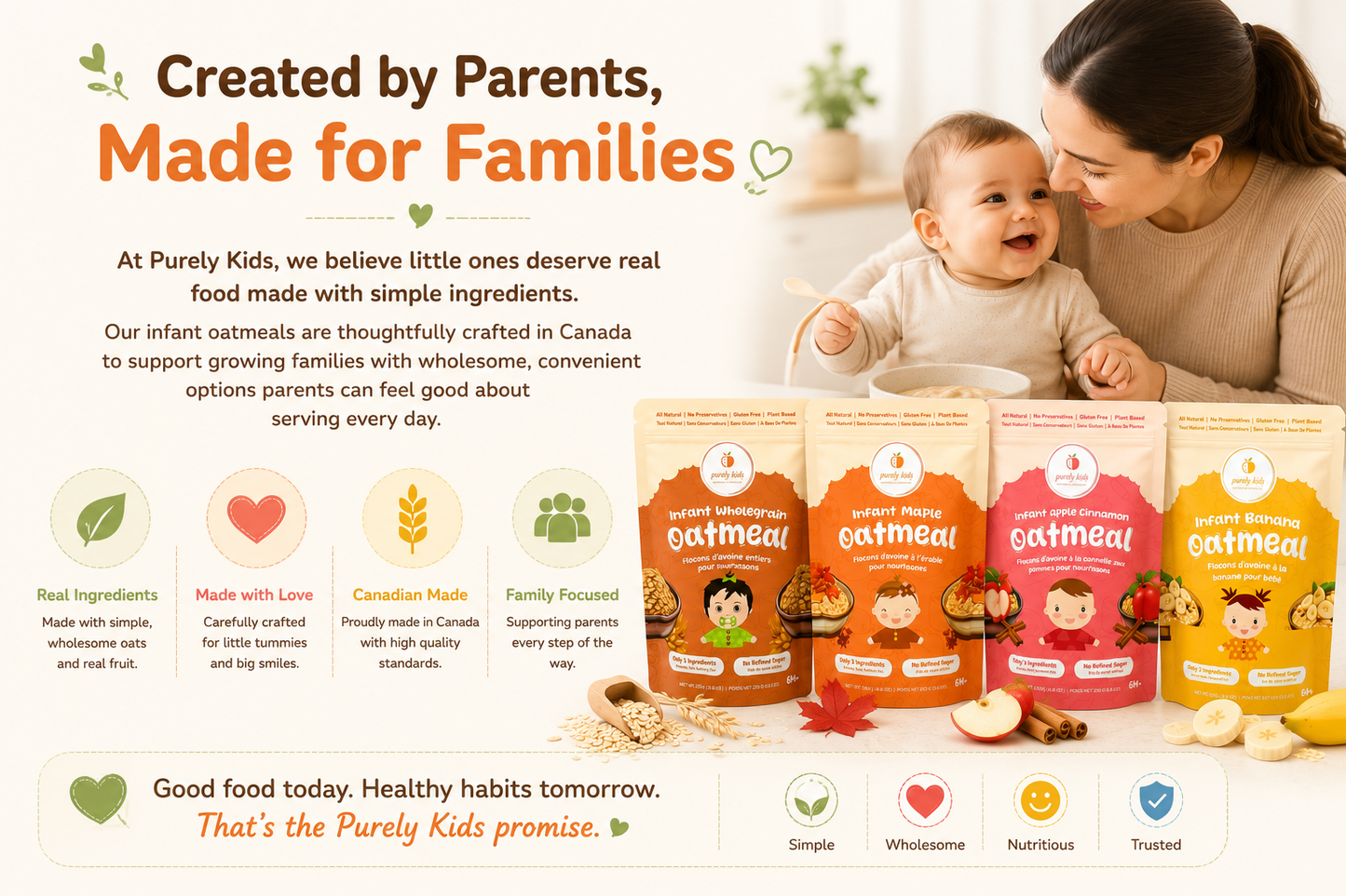 Purely Kids Organic Infant Oatmeal Combo Pack (6–8 Months)