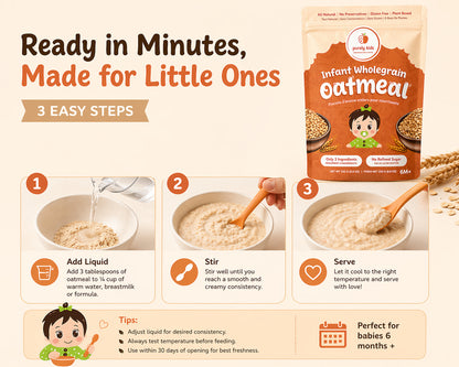Purely Kids Organic Infant Wholegrain Oatmeal (6–8 Months)