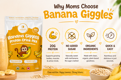 Purely Kids Organic Banana Giggles Protein Drink Mix