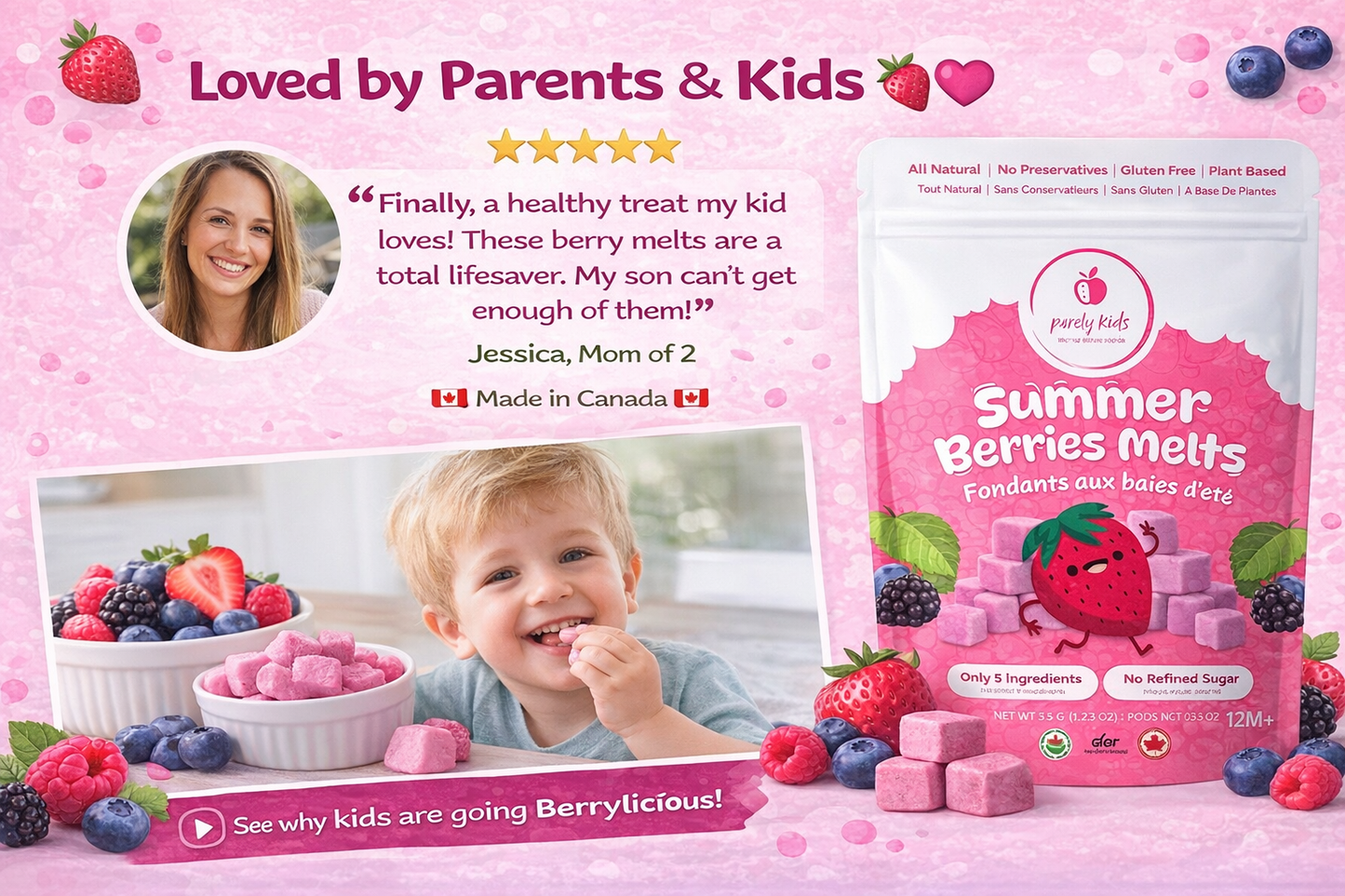 Purely Kids Organic Summer Berries Melts