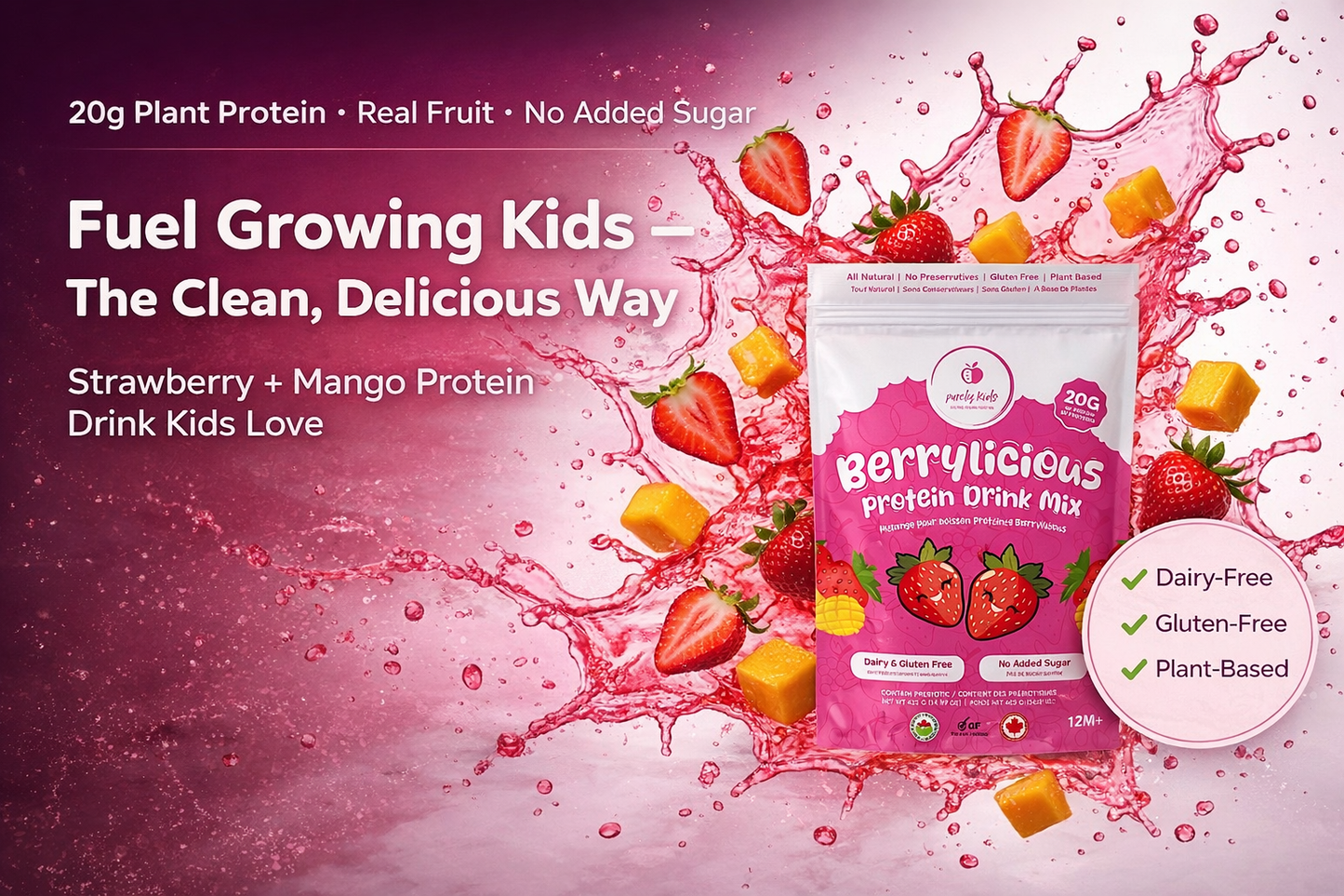 Purely Kids™ Organic Berrylicious Protein Drink Mix