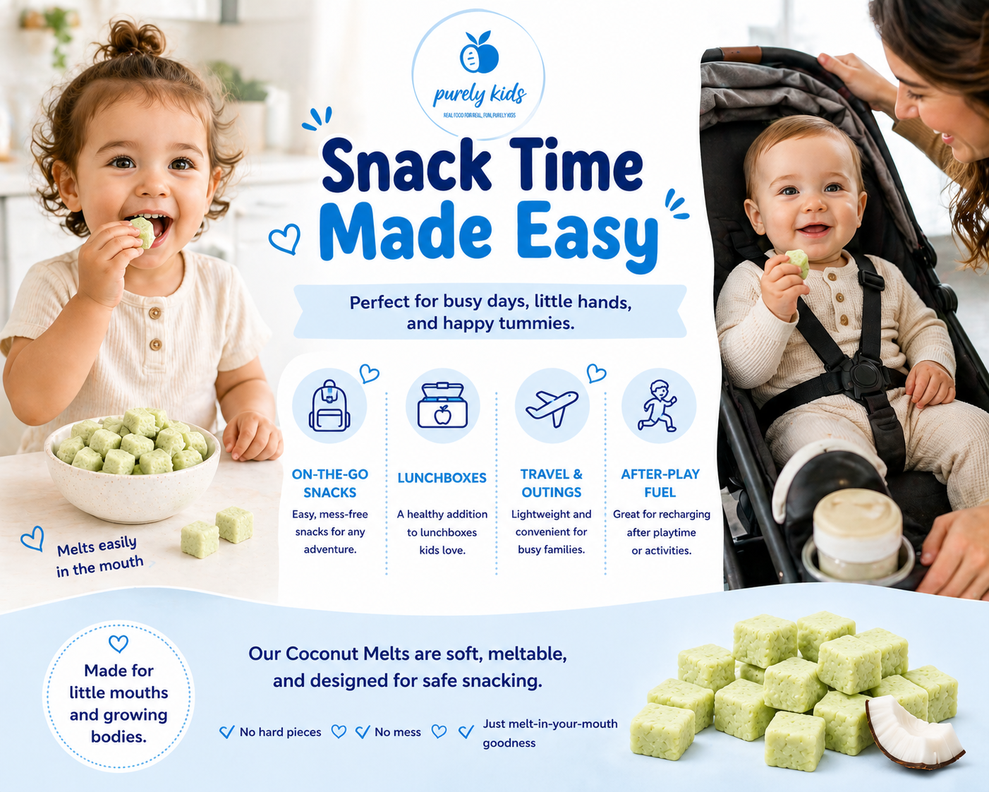 Purely Kids Coconut Melts – Dairy and Gluten Free Snack