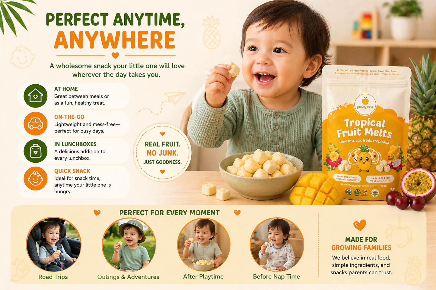 Purely Kids Organic Tropical Fruit Melts