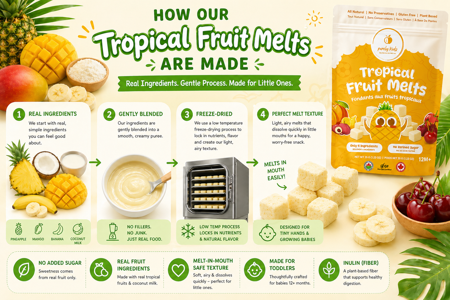 Purely Kids Organic Tropical Fruit Melts