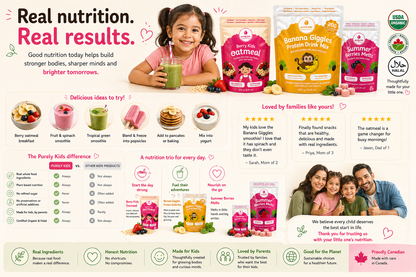 Purely Kids Starter Bundle -Oatmeal, Protein Drink Mix & Melts (Kids Essentials Kit)