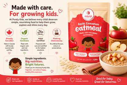 Purely Kids Organic Kids Apple Cinnamon Oatmeal