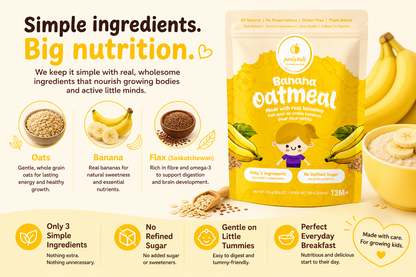 Purely Kids Organic Kids Banana Flax Oatmeal