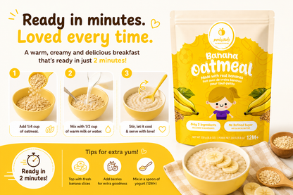 Purely Kids Organic Kids Banana Flax Oatmeal