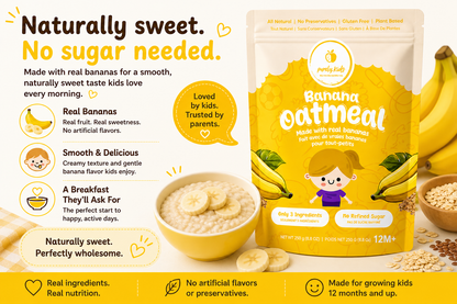 Purely Kids Organic Kids Banana Flax Oatmeal