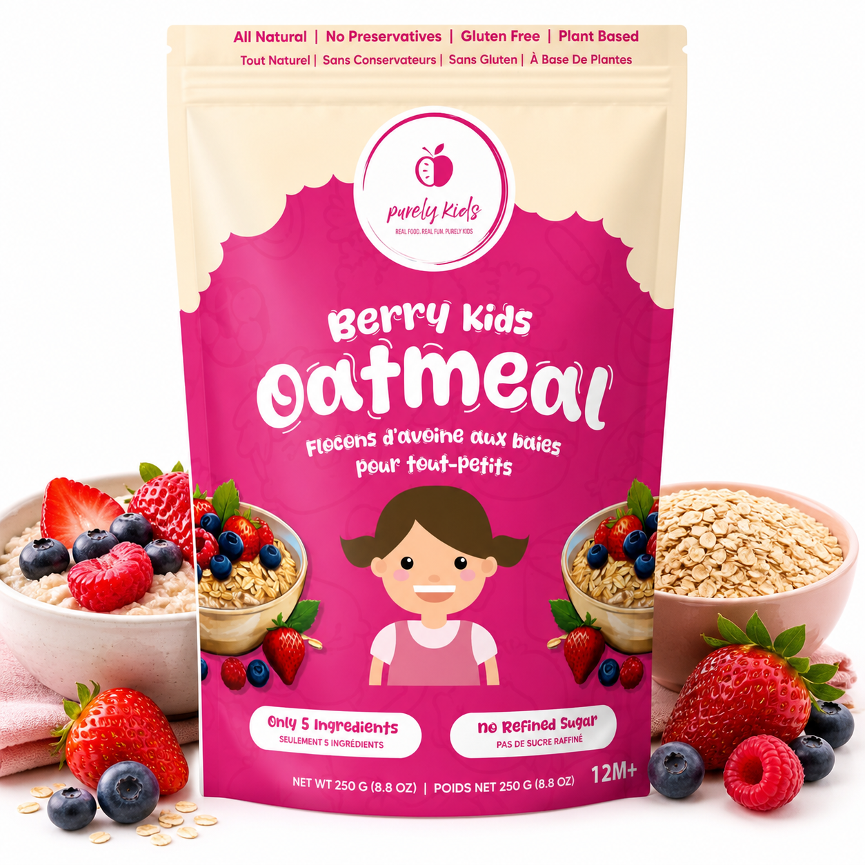 Purely Kids Organic Kids Berry Oatmeal