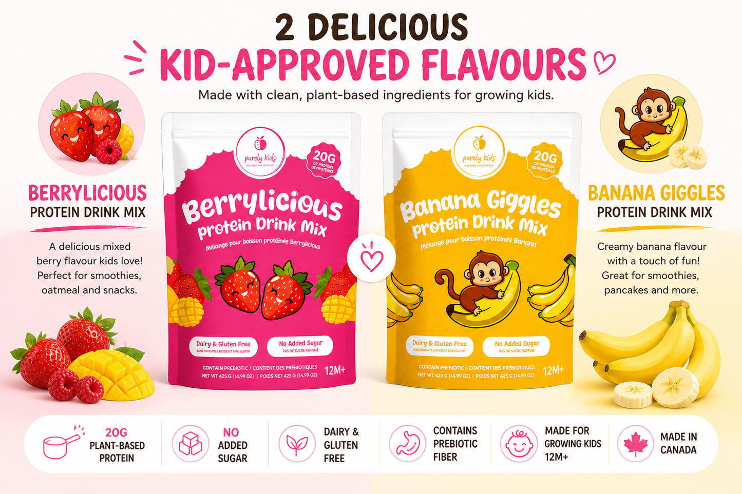 Purely Kids Organic Protein Drink Mix Combos