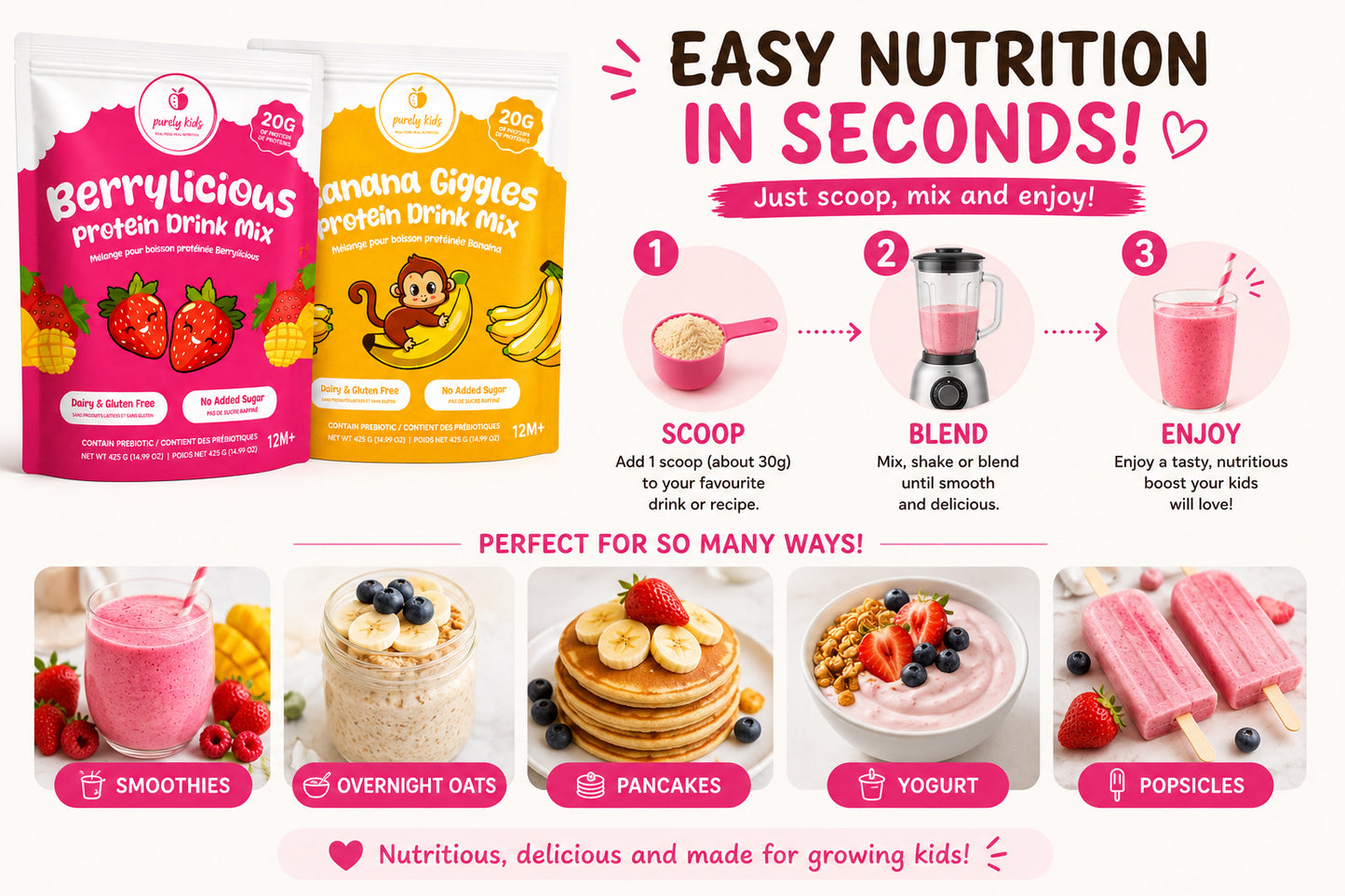 Purely Kids Organic Protein Drink Mix Combos