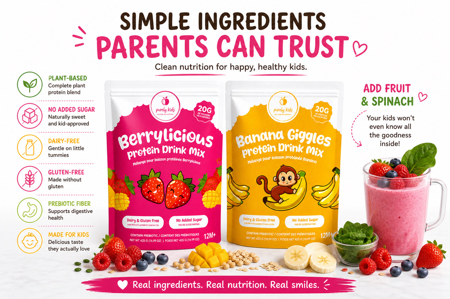 Purely Kids Organic Protein Drink Mix Combos