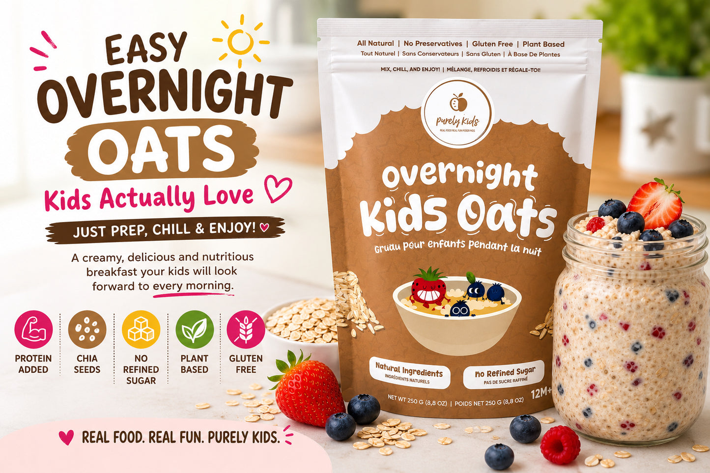 Purely Kids Organic Kids Overnight Oats