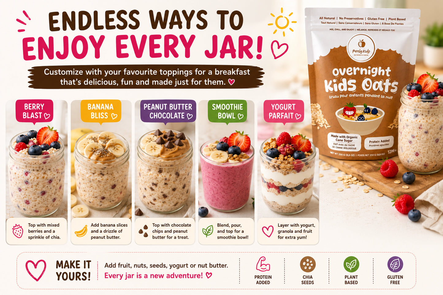 Purely Kids Organic Kids Overnight Oats