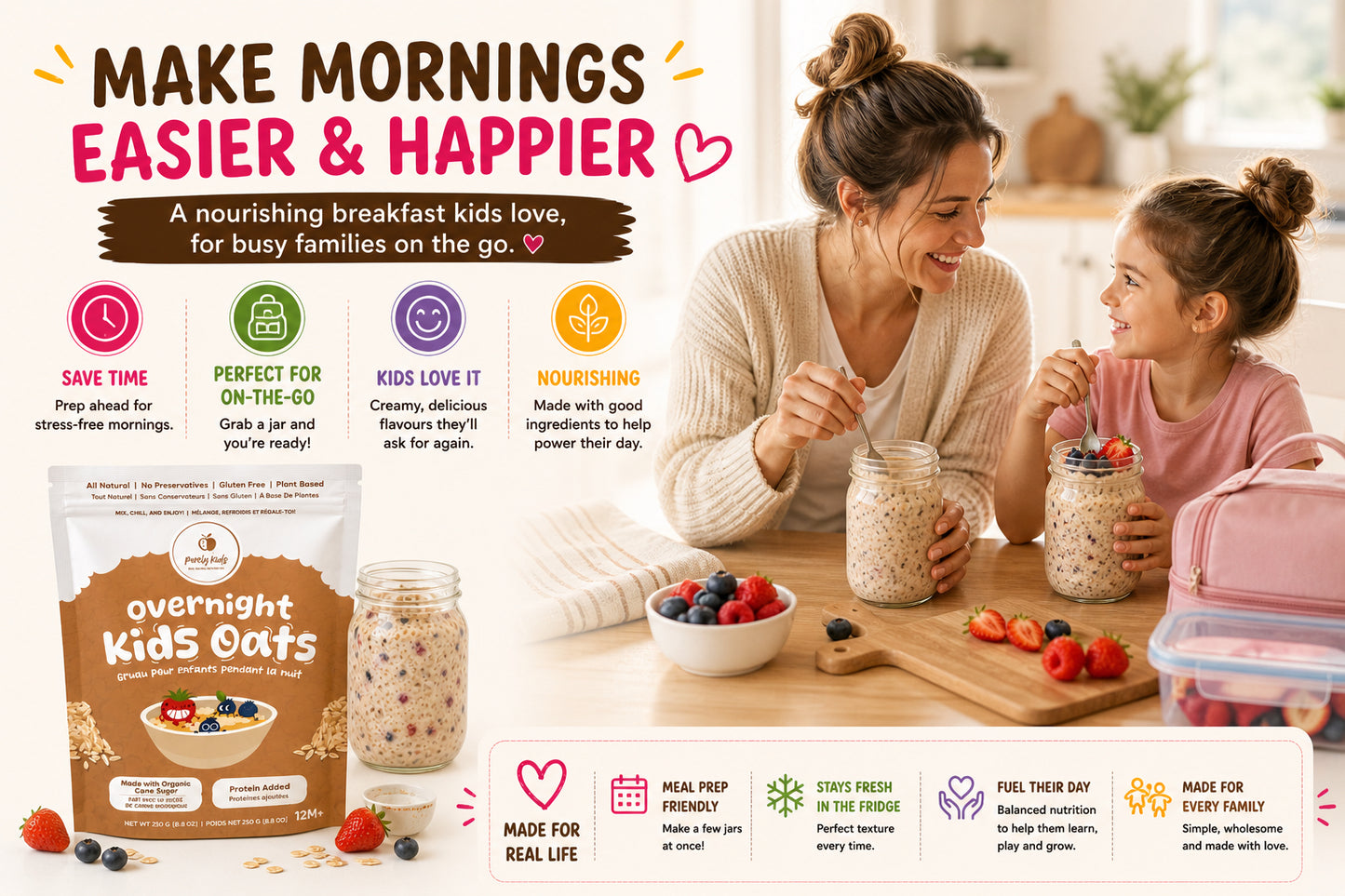 Purely Kids Organic Kids Overnight Oats