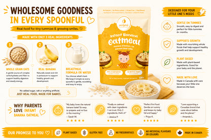 Purely Kids Organic Infant Banana Oatmeal (6–8 Months)