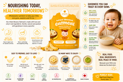 Purely Kids Organic Infant Banana Oatmeal (6–8 Months)