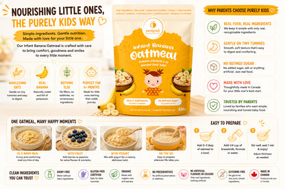Purely Kids Organic Infant Banana Oatmeal (6–8 Months)