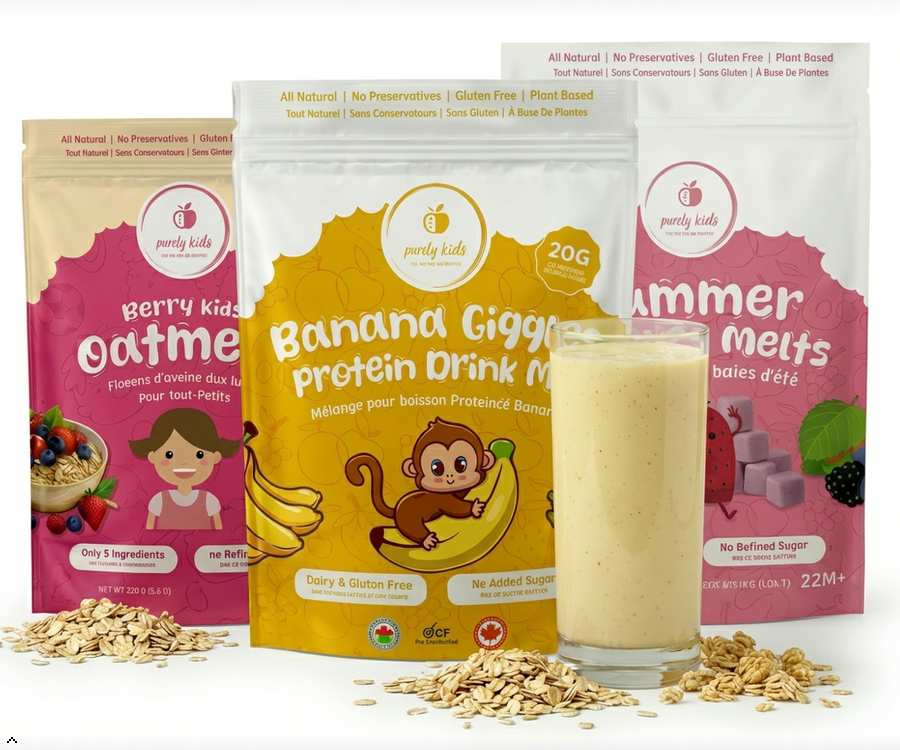 Purely Kids Starter Bundle -Oatmeal, Protein Drink Mix & Melts (Kids Essentials Kit)